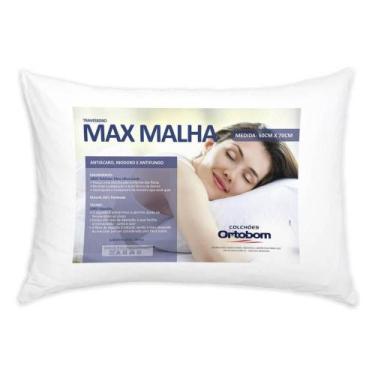 Imagem de Travesseiro Ortobom Max Malha Fibra + Tecido Algodão Branco