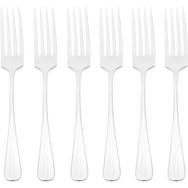 Imagem de Oneida Savor Everyday Talheres Garfos de Jantar, Conjunto de 6, Aço Inoxidável 18/0, Conjunto de Talheres, Seguro para Lava-Louças