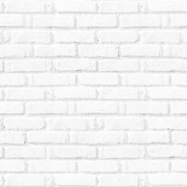 Imagem de Papel De Parede Adesivo Tijolinho Tons Branco Rústico 1m