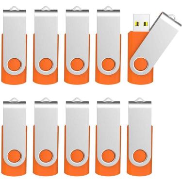 Imagem de Unidade flash USB KOOTION de 32 GB, pacote com 10 chaves, laranja