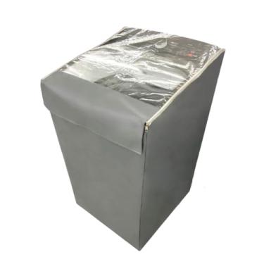 Imagem de CAPA PARA MÁQUINA DE LAVAR PANASONIC 18KG TRANSPARENTE (CINZA)