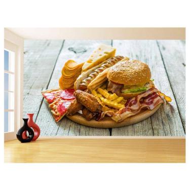 Imagem de Papel De Parede 3D Alimentos Lanches Artesanais 3,5M Al426
