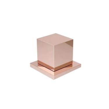 Imagem de Acabamento Registro Quadrado Padrão Deca Rose Gold Brilhante