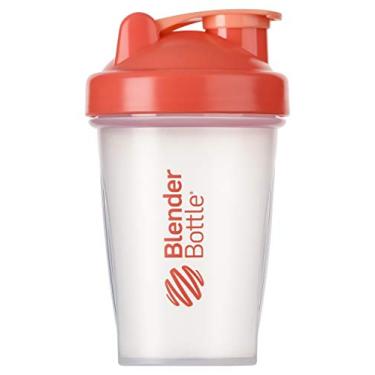 Imagem de Coqueteleira clássica BlenderBottle/Coqueteleira de dieta/Coqueteleira de proteína com Blenderball / 590 ml - coral transparente