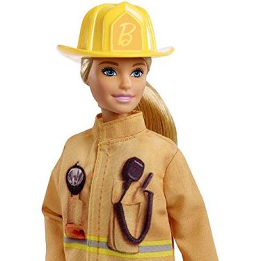 Imagem de Nova Boneca Barbie Quero Ser 60 Anos Bombeira Mattel Gfx23