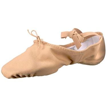 Imagem de Bloch Tênis feminino Dance Pump Split Sole de lona, Areia leve, 5.5 Narrow