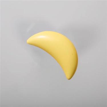 Imagem de Puxadores de armário de cerâmica para sala, lua, estrela, maçaneta de guarda-roupa, maçaneta de porta de jardim, amarelo lua