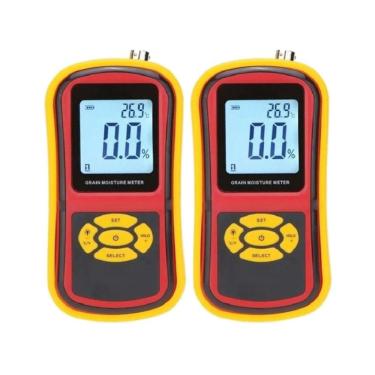 Imagem de Kit 2 Medidor Umidade Digital Grãos Cereais Temperatura -10° A 60°C Luz Fundo Alarme Hold Mug-650 Portátil Instrutherm