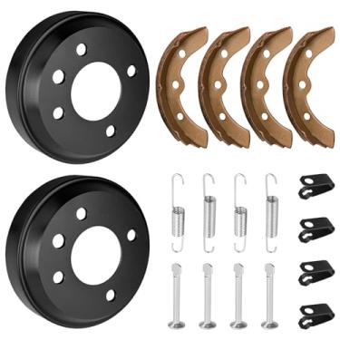 Imagem de Tambor de cubo de freio para carrinho de golfe com de freio e kit de mola de freio adequado aos modelos Club Car DS 1981-1994, substitui OEM 1011137 101146302 101816301