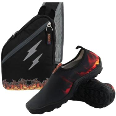 Imagem de Kit Sapatilha Náutica e Mochila Térmica Bono Rock Trilha Bike Cachoeira Caminhada Praia