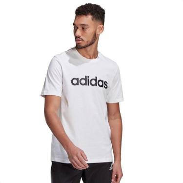 Imagem de Camiseta Adidas Logo Linear Branco E Preto - Masculino