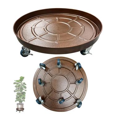 Imagem de Tadpolebaby Suporte para plantas resistentes com rodas de borracha sólida, travável, maior capacidade de carga, instalação em um minuto, adequado para interior, exterior, pátio, configurações de