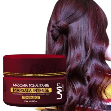 Imagem de Tonalizante Marsala Para Cabelos Vermelhos Lavid 250g Máscara Tonalizante Tons Ruivo