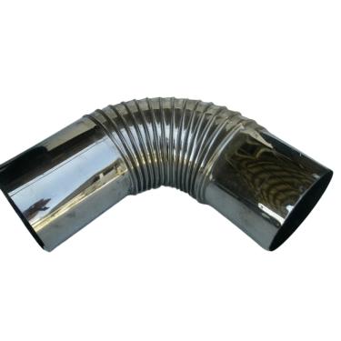 Imagem de Curva Sanfonada Para Chaminé 90º 110Mm Inox