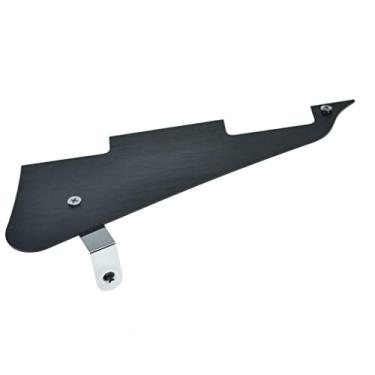 Imagem de KAISH Placa de metal preto alumínio anodizado estilo moderno LP Guitar Pickguard com suporte de metal cromado serve para Epiphone Les Paul