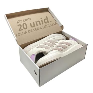 Imagem de 20 Caixas de Papelão Para Sapato Branca 28x18x9,5cm