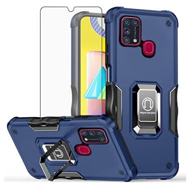 Imagem de Asuwish Capa de telefone para Samsung Galaxy M31/M21s/F41 com protetor de tela de vidro temperado e suporte de anel fino suporte rígido híbrido robusto acessórios para celular Gaxaly 31M Prime