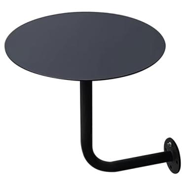 Imagem de Mesa de bar alta mesa de bistrô branca mesa de jantar de café montada na parede mesa de bar de coquetel mesa alta pub bistrô mesa lateral pequena decoração móveis para sala de estar, quarto, cozinha