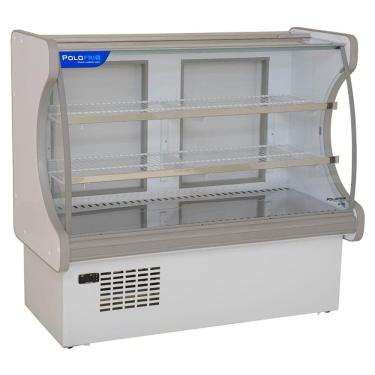 Imagem de Vitrine Refrigerada Para Doces 1,50mt Polofrio Vitrine Pop Luxo 1,50 Branco 110v