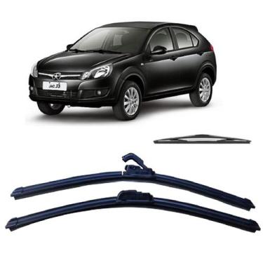 Imagem de Kit 3 Palhetas Limpador De Parabrisa Dianteiro + Traseiro Jac Motors J