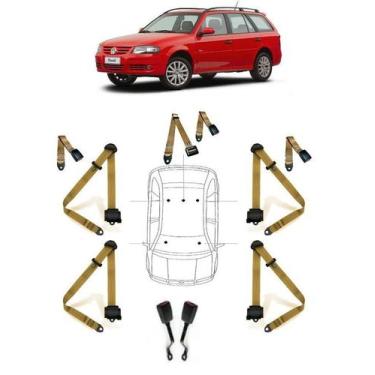 Imagem de Kit cinto de segurança COMPLETO para VOLKSWAGEN PARATI + fechos - HCML