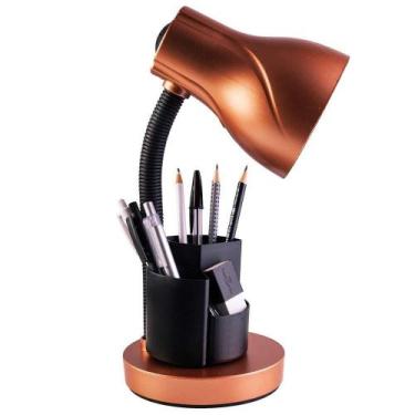 Imagem de Luminária Mesa Escritório Estudo Spiralle Porta Lápis Caneta - Startec