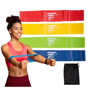 Imagem de Kit 4 Faixa Elástica Mini Band Exercício Academia Targ Me Elástico Fisioterapia Treino Funcional