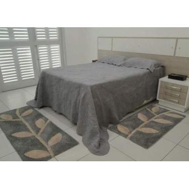 Imagem de Tapete frufru para quarto 2 peças - Valrntina Confecções, Rosa