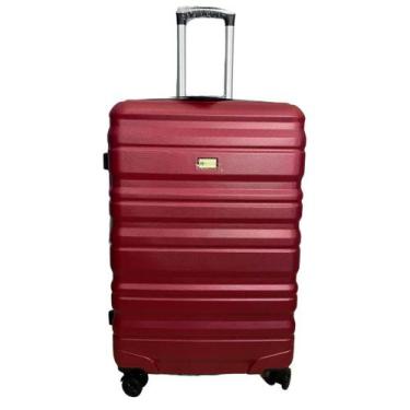 Imagem de Mala de Viagem Rígida Rodas Duplas 360º Vinho 48x28x74cm 3,9kg - Hinza
