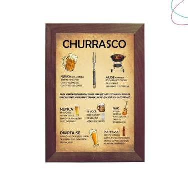 Imagem de Quadro Manual do Churrasco area gourmet churrasqueira - Creative Cat, 