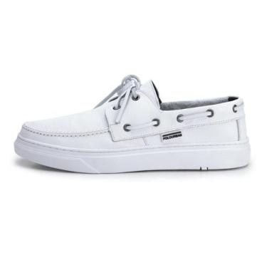 Imagem de Dockside Masculino em Couro Branco Ônix Polo Urban, 42, Branco, Mascul