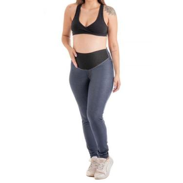 Imagem de Calça Legging Jeans De Gestante Gravida Confortável - Re Confecções, M