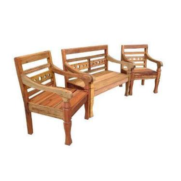 Imagem de Jogo De Bancos Orbe Em Madeira De Demolição - Cód 2391 - Barrocarte