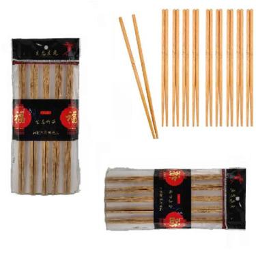 Imagem de Kit 20 Par Hashi Bambu Oriental Comida Japonesa Restaurante - Cascavel