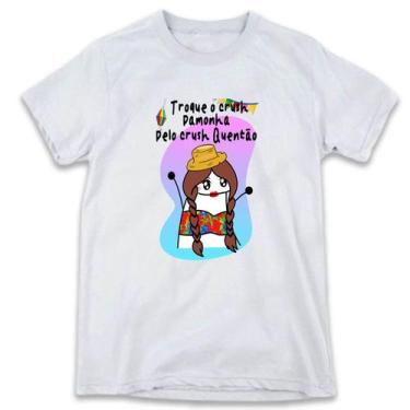 Imagem de 1 Camiseta Festa Junina Flork São João Troque o Crush Pamonha - W3arte