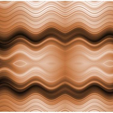 Imagem de Papel de Parede Autocolante Mármore Laranja com detalhes Ondulados - D