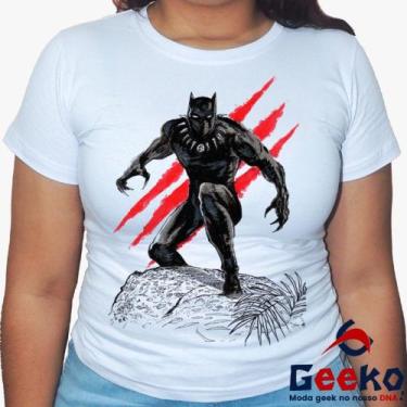 Imagem de Baby Look Pantera Negra 100% Algodão - Wakanda Forever - Black Panther