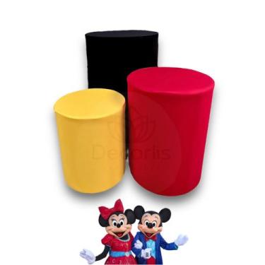Imagem de Trio de Capas de Cilindro Decoração de Festas MICKEY E MINNIE - DECORL