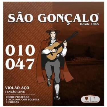 Imagem de Encordoamento São Gonçalo para Violão Aço 010 com Bolinha - Sao Goncal