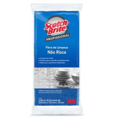 Imagem de Fibra de Limpeza Profissional Não Risca 3m Scotch Brite 2un