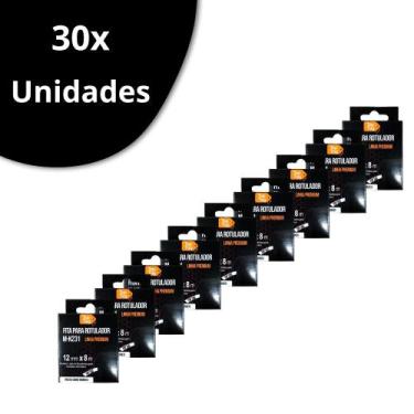Imagem de Kit Acompanha 30 Fitas 12mm Preta/branco M231 Top Tag, TOP TAG
