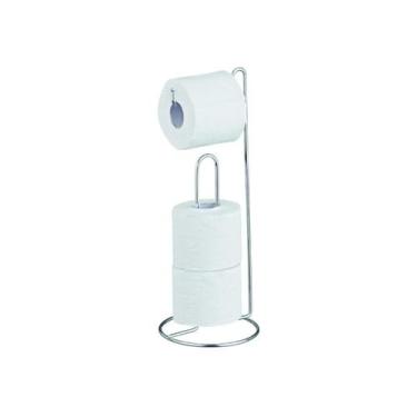 Imagem de Suporte Porta Papel Higiênico De chão Banheiro Cromado Premium - JRD