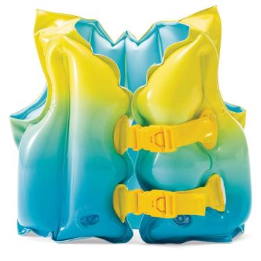 Imagem de Colete Inflável Boia Infantil Para Bebê Criança Lagoa Azul Intex 59663