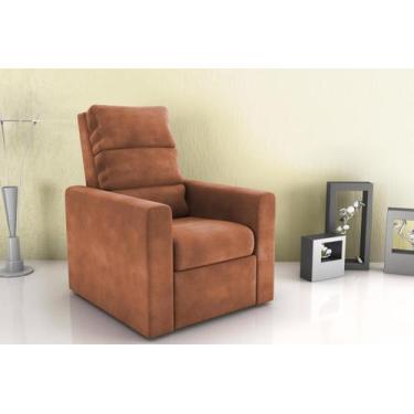 Imagem de Poltrona Reclinável MX14 Turin Veludo Ferrugem E435 - Matrix - LM DECO