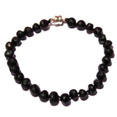 Imagem de Pulseira e Tornozeleira 20cm Âmbar Báltico Cereja Não Polido com Fecho