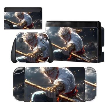 Imagem de PlayVital Para Nintendo Switch OLED Skins Conjunto Completo – Adesivo de Vinil Protetor Sem Resíduos para Console Switch OLED, Dock, Joycon e Pegas de Mão - Sage Wukong