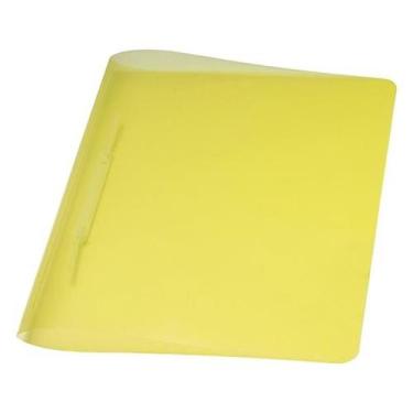 Imagem de Pasta Com Grampo Trilho Plástico Amarelo Citrica Golden Kraft, Unico