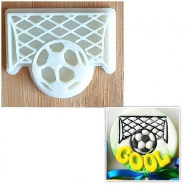 Imagem de Carimbo Marcador Futebol - Bola e Trave 5,5cm - Cia do Molde