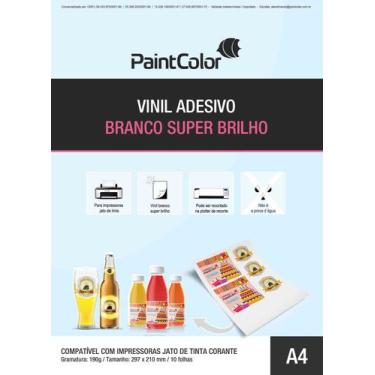 Imagem de Vinil Adesivo para Impressão Branco 190g A4 - 10 Folhas - nano