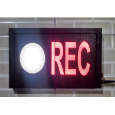 Imagem de Luminoso Rec Para Estúdio De Gravação Youtubers E Tik Tok Quadro Placa